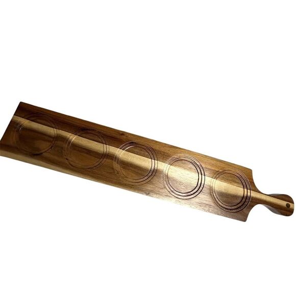 Zavis Green Acacia 5-Hole Double-Sided Flight Board 22" 3 boards per box - Picture 9 of 14